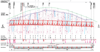 Obr. 03 Podln profil tunelu  vsledn optimalizovan rozmstn seku s protiklenbou (zdroj: AMBERG Engineering Brno, a.s.)