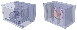 Obr. 2 Geometrie ventiltorovch komor ALTEKO Tango 4 (vlevo) a ALTEKO Alton 3 (vpravo)