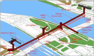 3D situace kolektoru Hlvkv most