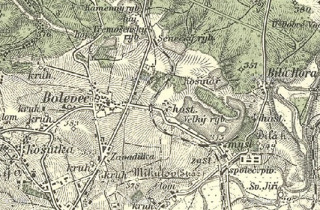 Obr. 03 Stejn zem na 3. vojenskm mapovn, po roce 1873 (zdroj: https://ags.cuzk.cz)